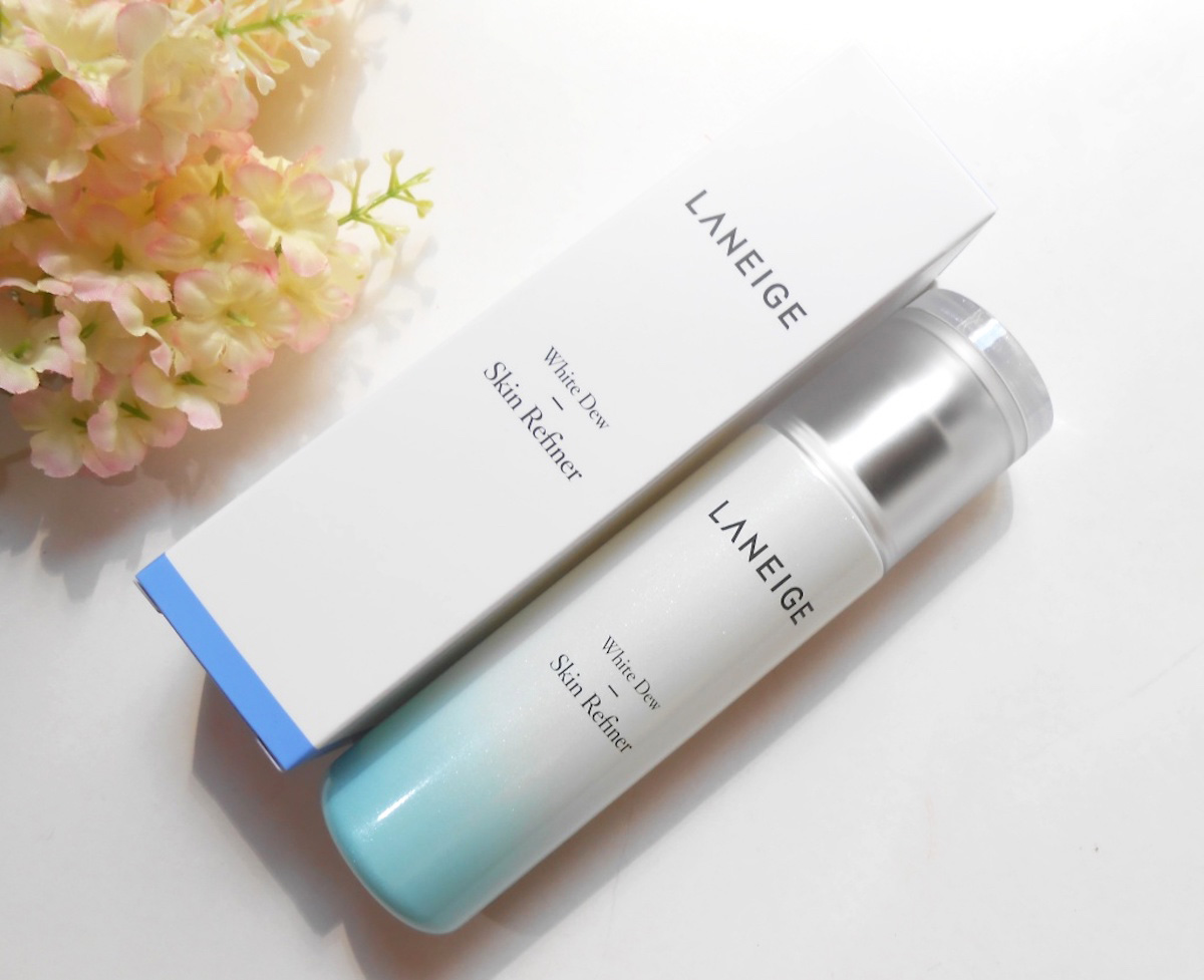 Laneige WHITE DEW Skin Refiner 120 ml.  หยดประกายสว่างใสใส่จุดด่างดำ ลดเลือนผิวหมองคล้ำ ให้เจิดจรัสดุจน้ำค้างด้วยกลุ่มผลิตภัณฑ์ LANEIGE White Dew!