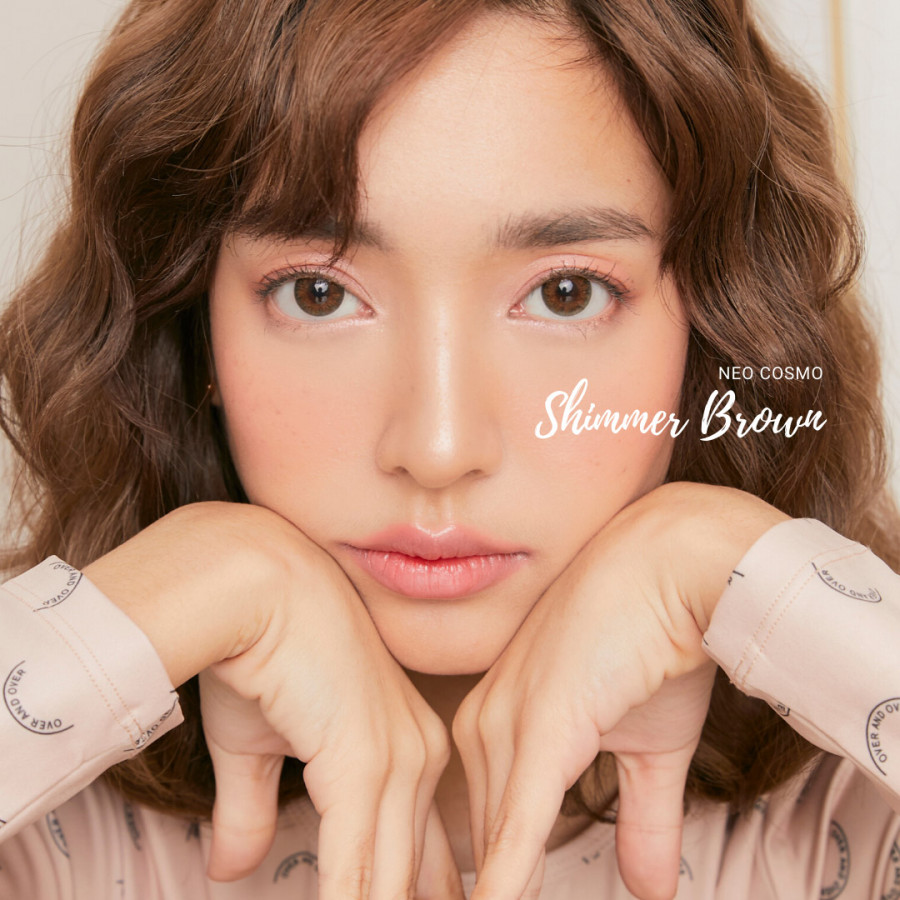 Neo Cosmo Shimmer Brown 0.00 คอนแทคเลนส์แบบ 3 สี