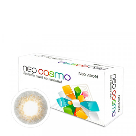 Neo Cosmo Naked Gray Dia14.2 คอนแทคเลนส์ สายฝอต้องโดน สีเทาผสมน้ำตาลตรงกลาง ไม่มีขอบ ลายบาง ใส่เนียน