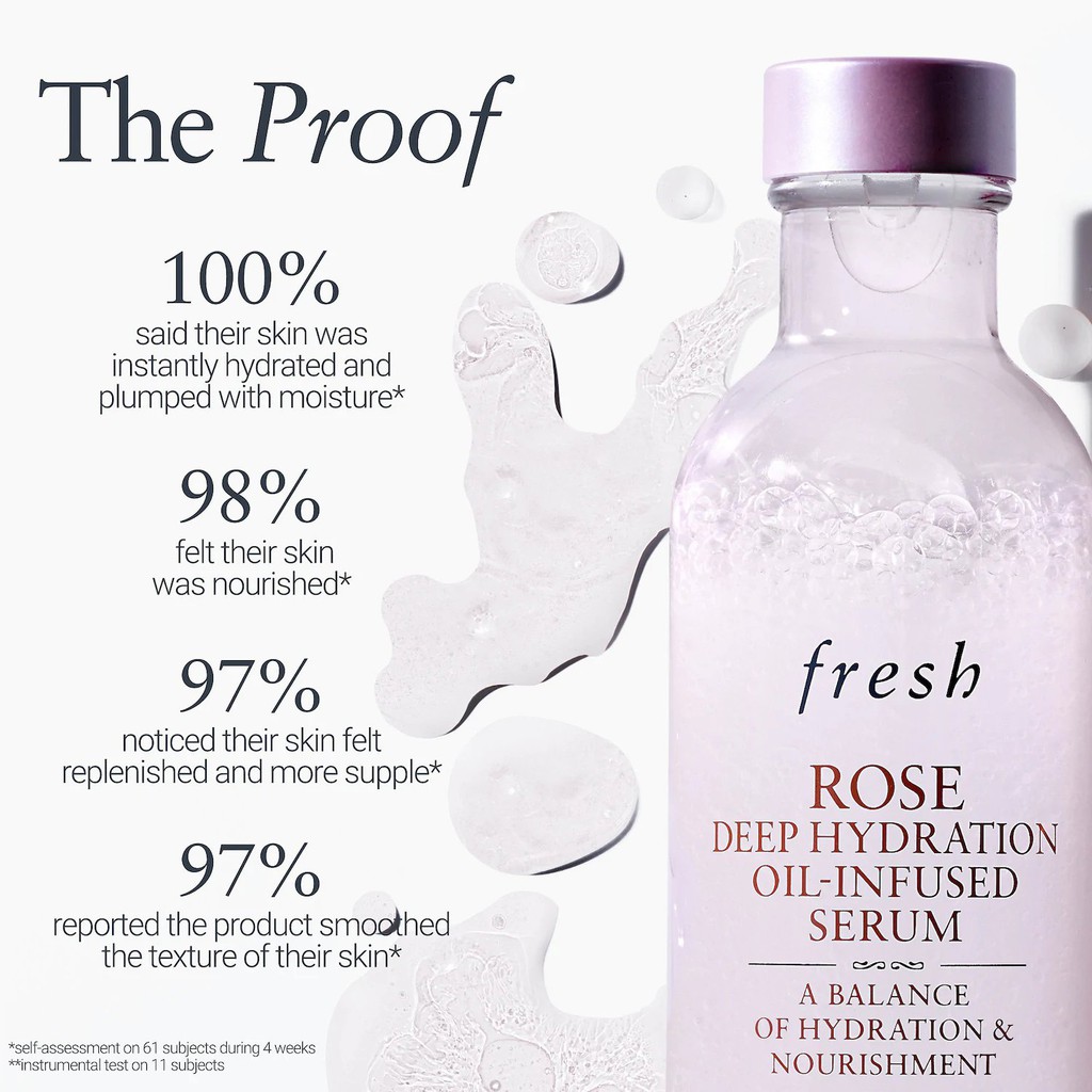 Fresh Rose Deep Hydration Oil Infused Serum 100ml เซรั่มสูตร bi-phase