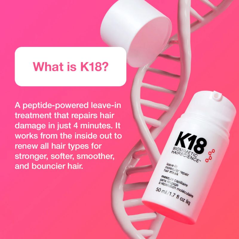 K18 Hair Leave-In Molecular Repair Hair Mask 5 ml , K18 Hair ,มาส์กทรีทเม้นต์ ,  HeadroomHair , K18Peptide #HairCare , StrongerHair ,SalonTreatment ,HairTransformation , HealthyHair”