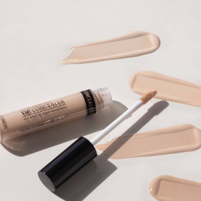 The Saem Cover Tip Concealer SPF28 PA++ 6.5ml #Peach beige , The Saem , the saem ซื้อที่ไหน , The Saem Concealer รีวิว ,the saem concealer เฉดสี