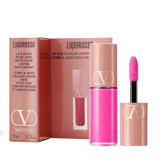 Valentino Liquirosso 2 in 1 Soft Matte Liquid Lipstick & Blush 3.9ml #302R